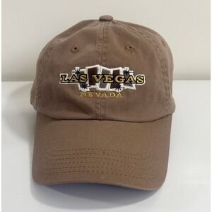 LAS VEGAS NEVADA Cap Hat by The Strip Brown Adjustable